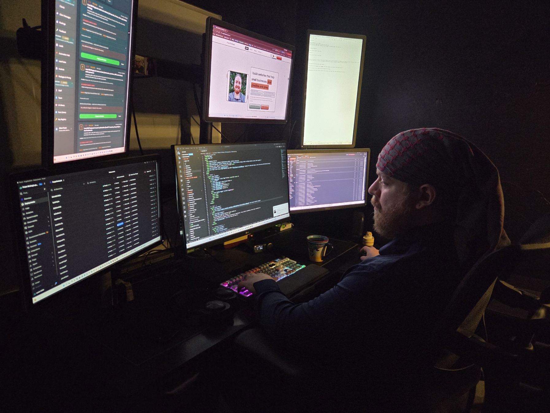 Ariel Karagodskiy working at his desk